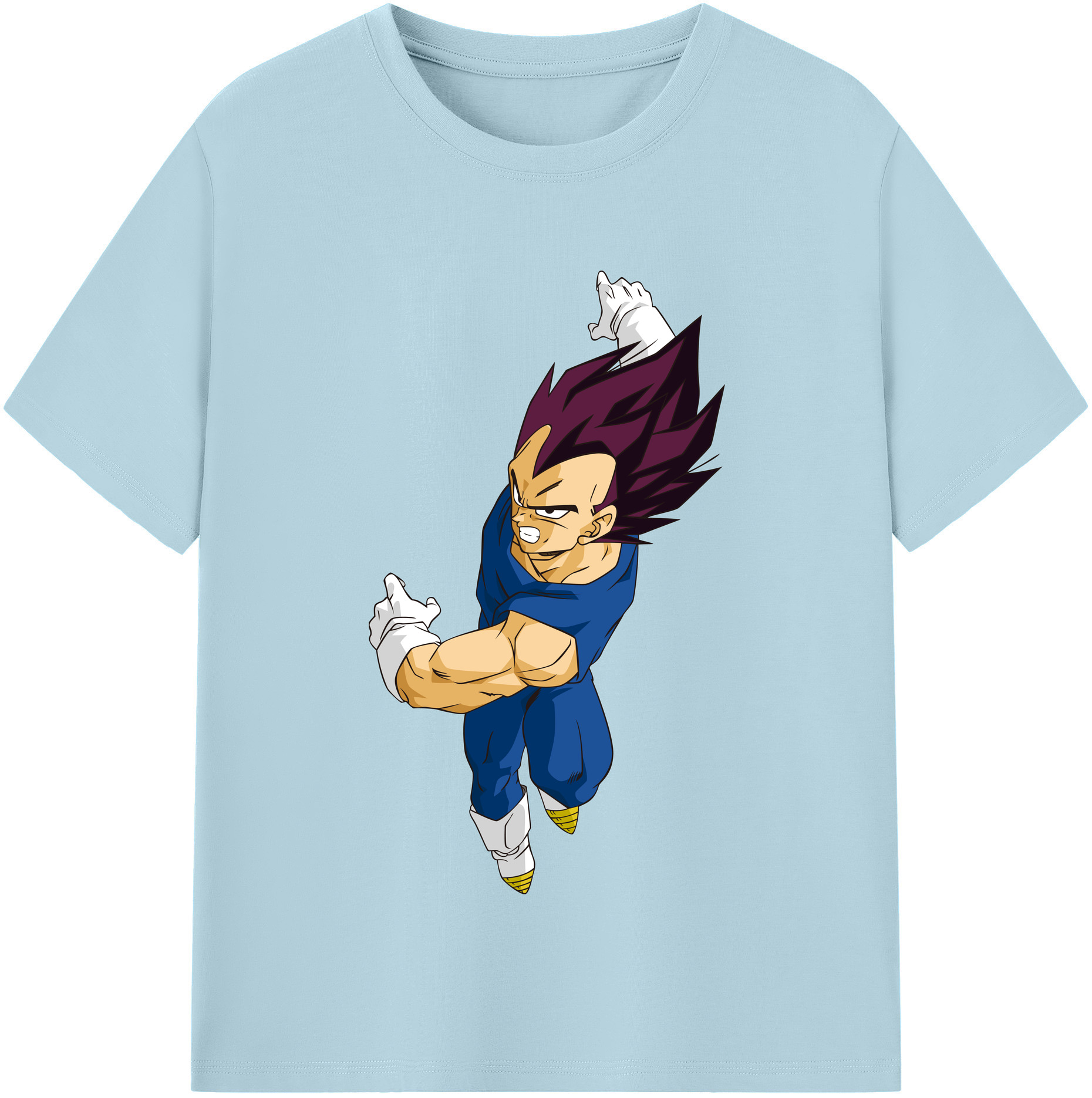 （画像用） ドラゴンボール ベジータ四世（Bejīta Yonsei）DRAGON BALL Vegeta IV 綿100％半袖Tシャツ（フロントプリント）